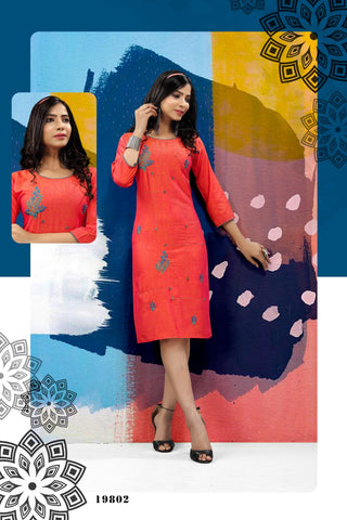 Bandhani Palace Launched Popcorn Vol 2 Rayon Daily Wear Kurtis Collection