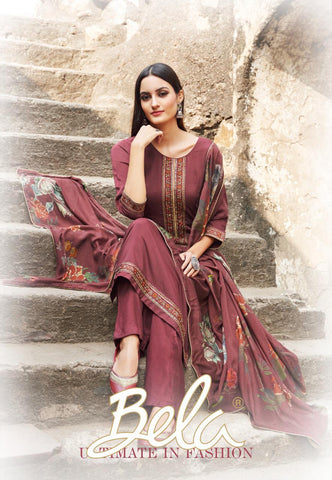Bela Maahi Fabric Mulsin Fancy Designer Salwar Suit
