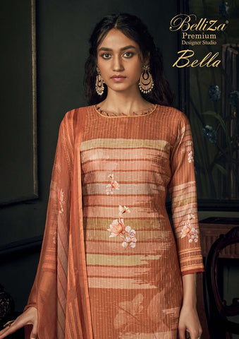 Belliza Designer Studio Launched Bella Pashmina Printed Embroidery Work Fancy Designer Salwar Kameez