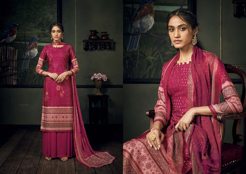 Belliza Designer Studio Launched Bella Pashmina Printed Embroidery Work Fancy Designer Salwar Kameez