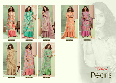 Belliza Designer Studio Pearls Cotton Embroidery Kashmiri Work Salwar Kameez