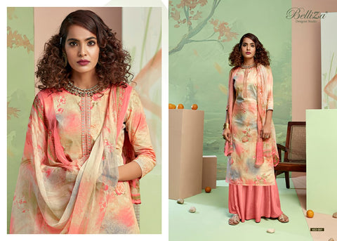 Belliza Designer Studio Pearls Cotton Embroidery Kashmiri Work Salwar Kameez