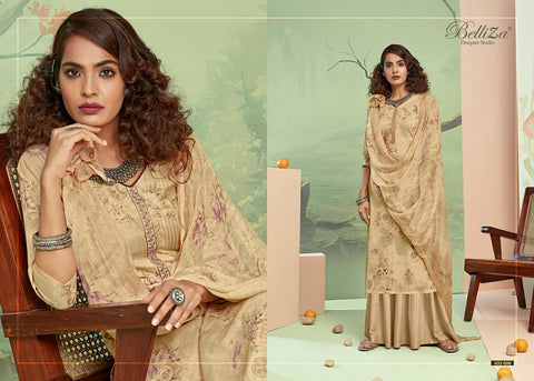 Belliza Designer Studio Pearls Cotton Embroidery Kashmiri Work Salwar Kameez