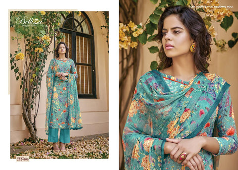 BELLIZA DESIGNER STUDIO ISABELLE COTTON DIGITAL PRINT HEAVY EMBROIDERY