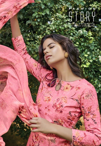 BELLIZA DESIGNER STUDIO ISABELLE COTTON DIGITAL PRINT HEAVY EMBROIDERY