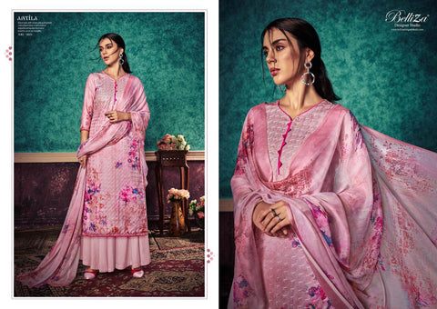 Belliza Designer Studio Presents Antila Pashmina Embroidery Work Fancy Designer Salwar Suits