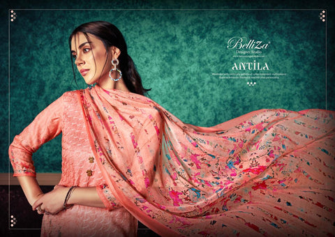 Belliza Designer Studio Presents Antila Pashmina Embroidery Work Fancy Designer Salwar Suits