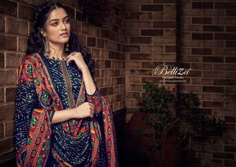 Belliza Designer Studio Presents Pashmina Printed Embroidery Work Fancy Designer Salwar Kameez