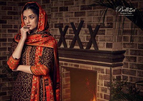 Belliza Designer Studio Presents Pashmina Printed Embroidery Work Fancy Designer Salwar Kameez