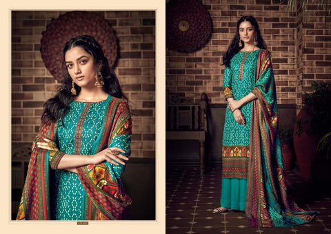 Belliza Designer Studio Presents Pashmina Printed Embroidery Work Fancy Designer Salwar Kameez