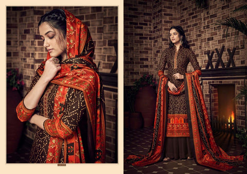 Belliza Designer Studio Presents Pashmina Printed Embroidery Work Fancy Designer Salwar Kameez