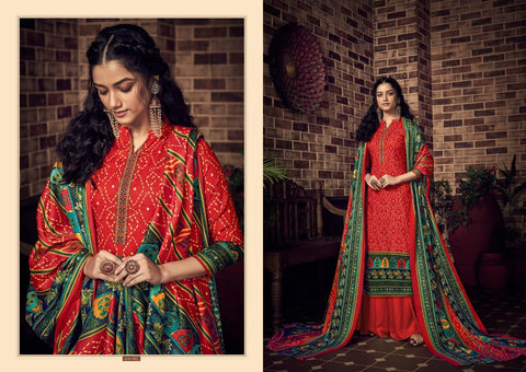 Belliza Designer Studio Presents Pashmina Printed Embroidery Work Fancy Designer Salwar Kameez