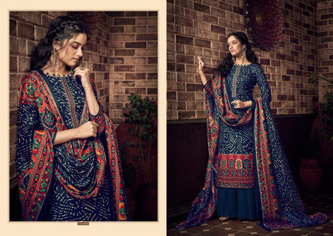 Belliza Designer Studio Presents Pashmina Printed Embroidery Work Fancy Designer Salwar Kameez