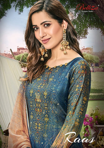 Belliza Designer Studio Presents Raas Upada Silk Printed Fancy Designer Salwar Suits