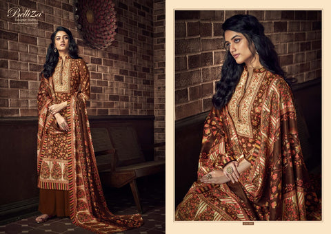 Belliza Designer Studio Presents Ruhani Pure Pashmina Printed Fancy Designer Salwar Kameez