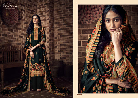 Belliza Designer Studio Presents Ruhani Pure Pashmina Printed Fancy Designer Salwar Kameez