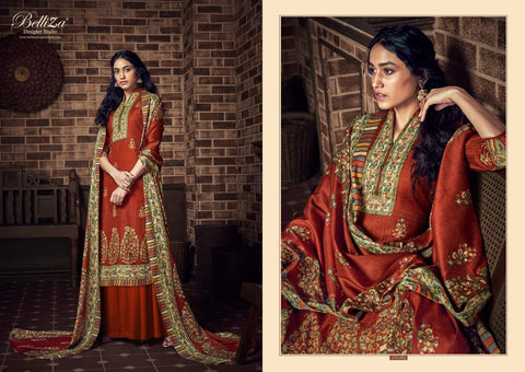 Belliza Designer Studio Presents Ruhani Pure Pashmina Printed Fancy Designer Salwar Kameez