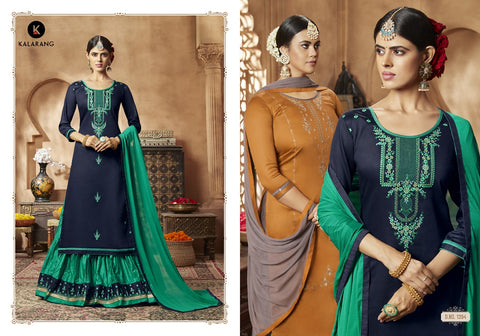 KALARANG BELLONA VOL.11 JAM SILK WEDDING WEAR LEHENGA WITH LONG KURTI AND DUPATTA