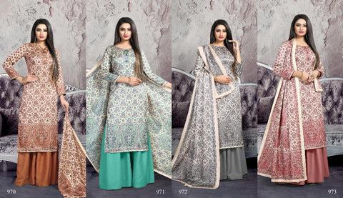 Bipson Launched Noor Pashmina Tusser Silk Fancy Designer Salwar Suits