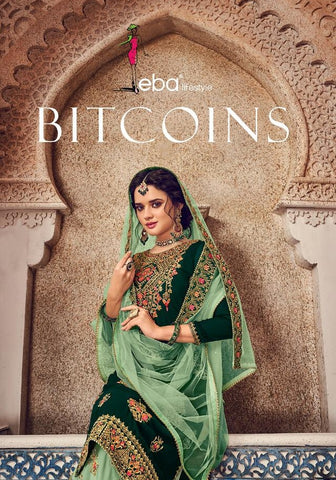 EBA LIFESTYLE BITCOINS BLOOMING GEORGETTE EMBROIDERED DRESS MATERIAL