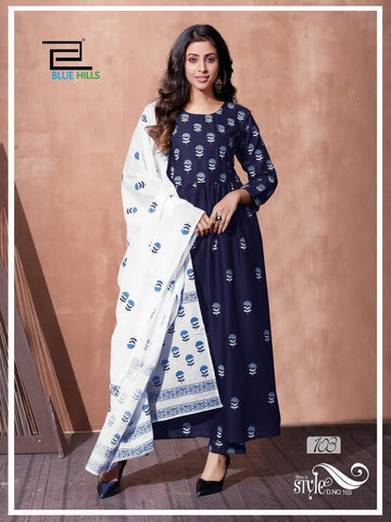 Blue Hills Presents Capture Vol 1 Heavy Rayon Stylish Designer Kurtis Collection