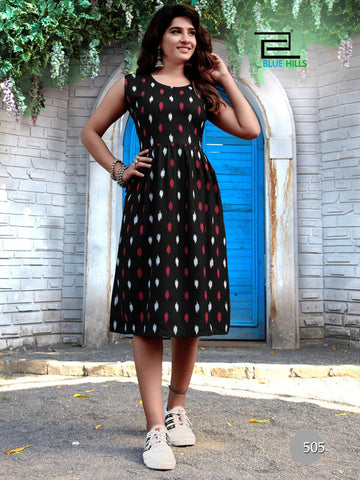 Blue Hills Presents Ikkat Vol 5 Rayon Casual Wear Kurtis Collection
