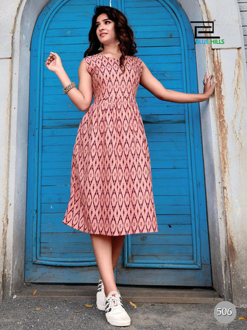 Blue Hills Presents Ikkat Vol 5 Rayon Casual Wear Kurtis Collection