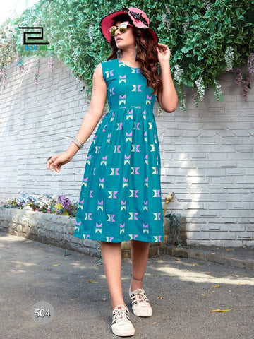 Blue Hills Presents Ikkat Vol 5 Rayon Casual Wear Kurtis Collection
