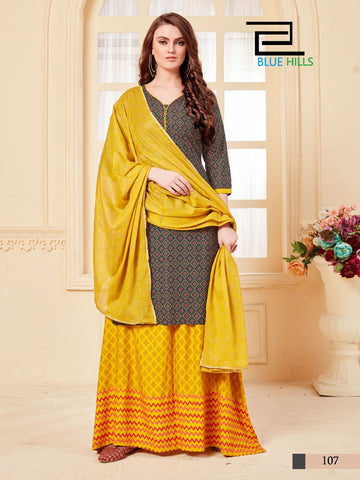 Blue Hills Launched Zoya Rayon Embroidery Work Fancy Designer Kurtis Collection