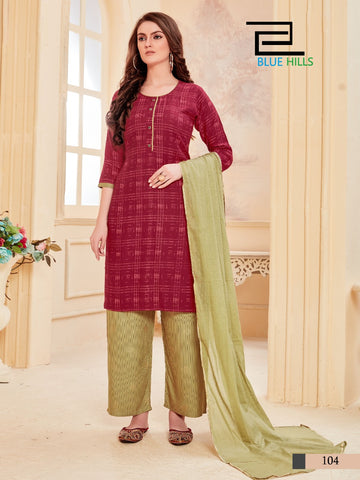 Blue Hills Launched Zoya Rayon Embroidery Work Fancy Designer Kurtis Collection