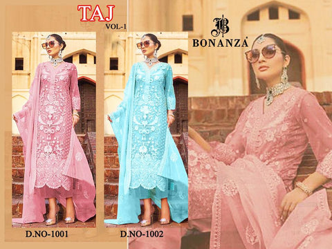 Bonanza Presents Taj Vol 1 Fox Georgette Pakistani Salwar Suits