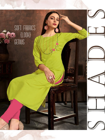 Banwery Fashion Launched Handwork Rayon Fancy Designer Kurtis Collection