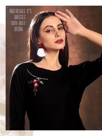 Banwery Fashion Launched Handwork Rayon Fancy Designer Kurtis Collection