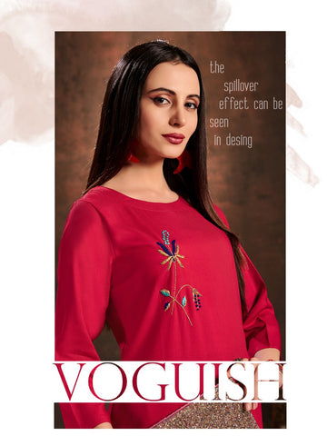 Banwery Fashion Launched Handwork Rayon Fancy Designer Kurtis Collection