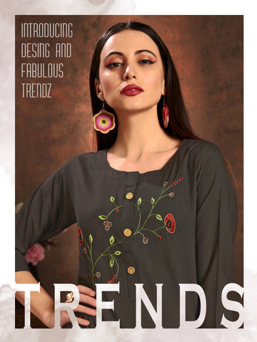 Banwery Fashion Launched Handwork Rayon Fancy Designer Kurtis Collection