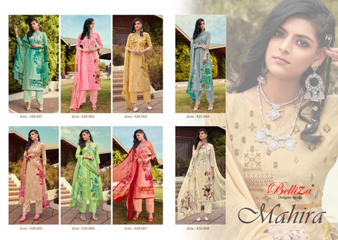 Belliza Designer Studio Mahira Cotton Digital Embroidery Printed Salwar Suits