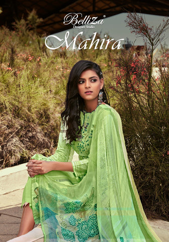 Belliza Designer Studio Mahira Cotton Digital Embroidery Printed Salwar Suits