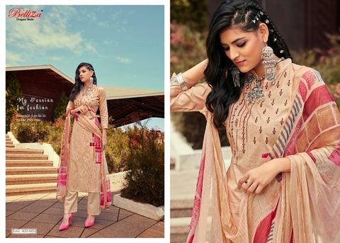 Belliza Designer Studio Mahira Cotton Digital Embroidery Printed Salwar Suits