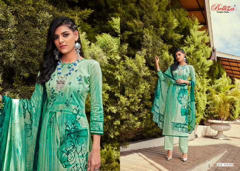 Belliza Designer Studio Mahira Cotton Digital Embroidery Printed Salwar Suits