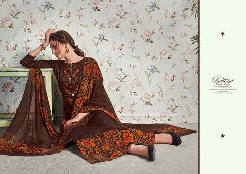 Belliza Designer Studio Nazar E Patiyala Jam Cotton Kashmiri Work Salwar Kameez