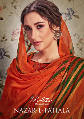 Belliza Designer Studio Nazar E Patiyala Jam Cotton Kashmiri Work Salwar Kameez