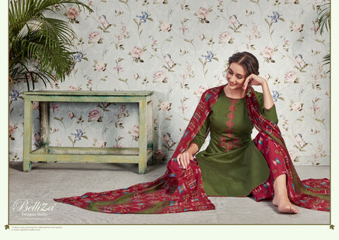 Belliza Designer Studio Nazar E Patiyala Jam Cotton Kashmiri Work Salwar Kameez