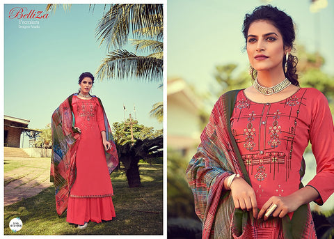 Belliza Designer Studio Ripple Jam Cotton Attractive Stylish Suits Collection
