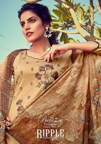 Belliza Designer Studio Ripple Jam Cotton Attractive Stylish Suits Collection
