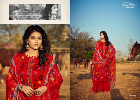 Belliza Designer Studio Tisha Rayon Digital Embroidery Printed Salwar Suits