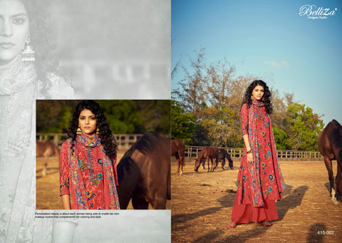 Belliza Designer Studio Tisha Rayon Digital Embroidery Printed Salwar Suits