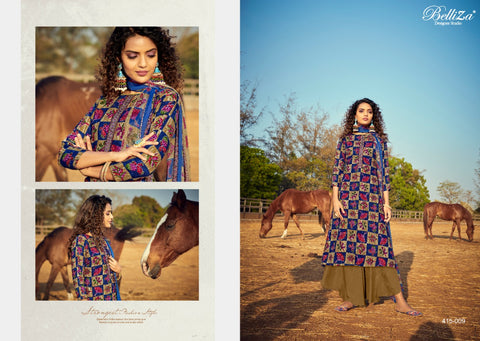 Belliza Designer Studio Tisha Rayon Digital Embroidery Printed Salwar Suits