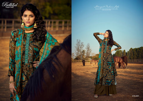 Belliza Designer Studio Tisha Rayon Digital Embroidery Printed Salwar Suits