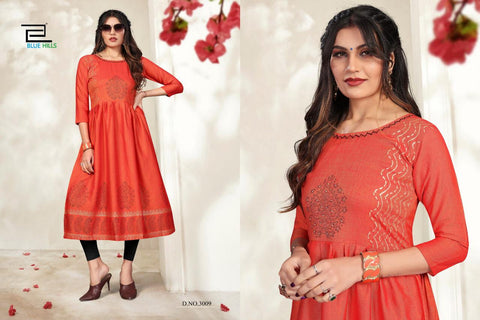 Blue Hills Launched Trend Vol 3 Heavy Rayon Stylish Designer Kurtis Collection