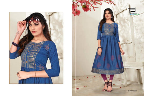 Blue Hills Launched Trend Vol 3 Heavy Rayon Stylish Designer Kurtis Collection